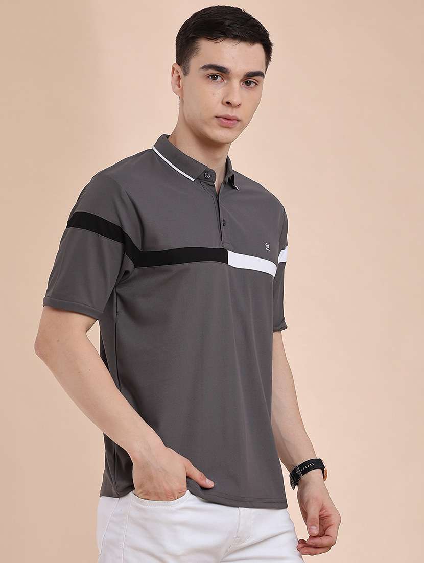 men taped short sleeves polo t-shirt - 22293607 -  Standard Image - 3
