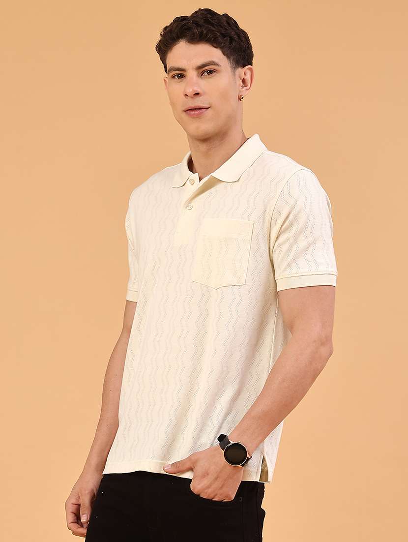 men beige cotton blend plain t-shirt - 22293609 -  Standard Image - 3