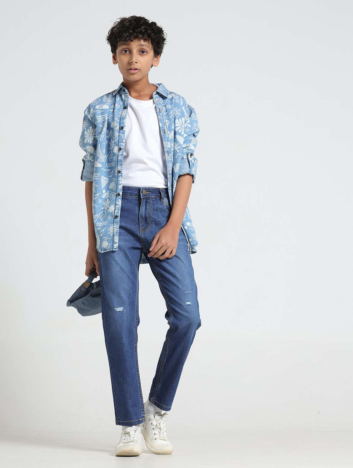 boys distressed mid rise straight fit jean - 22293622 -  Standard Image - 3