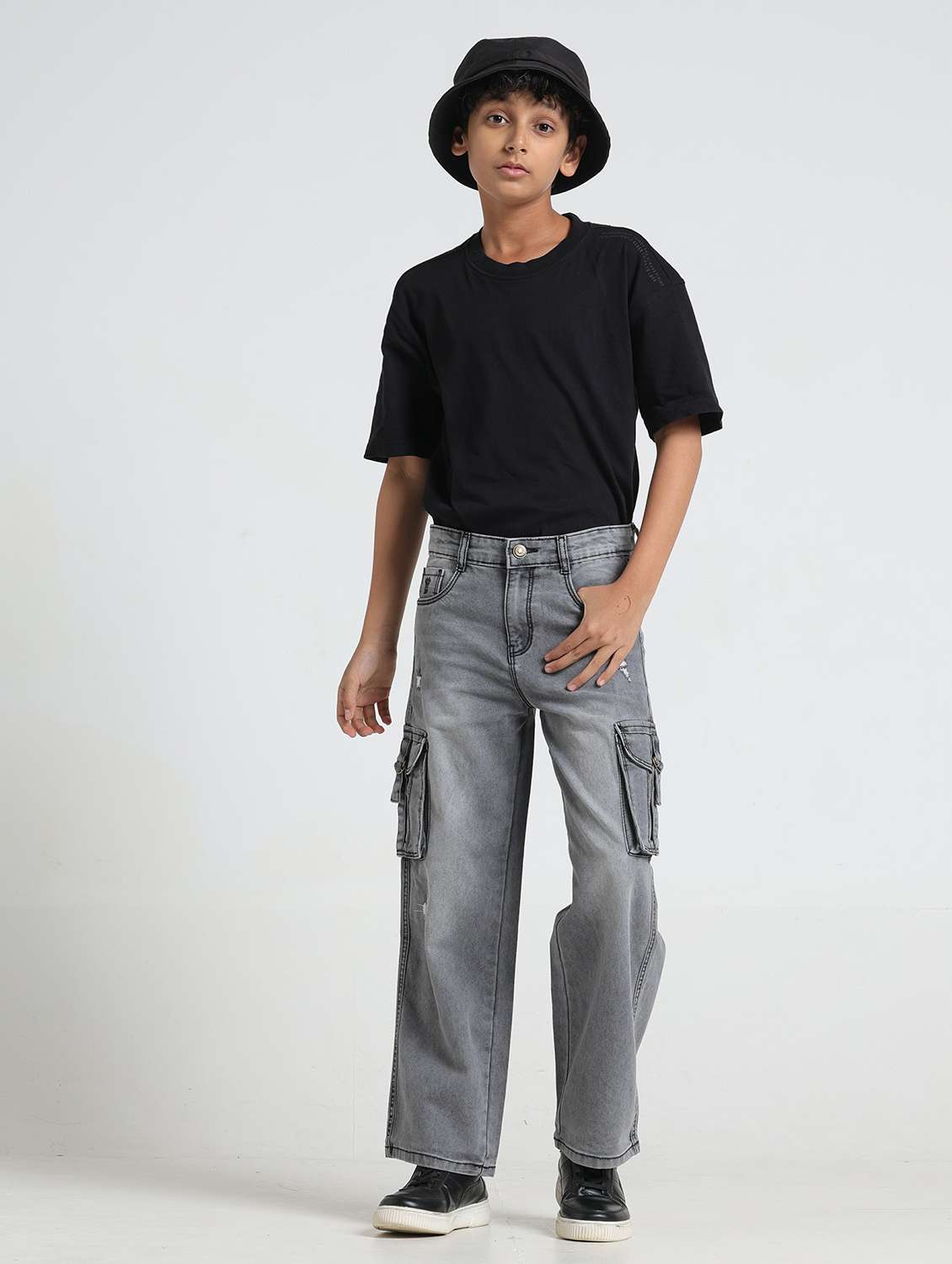 Grey Denim Distressed Jean - 22293627 -  Standard Image - 5