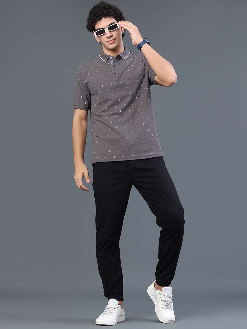 Men Printed Short Sleeve Slim Fit Polo T-shirt - 22293668 -  Standard Image - 5