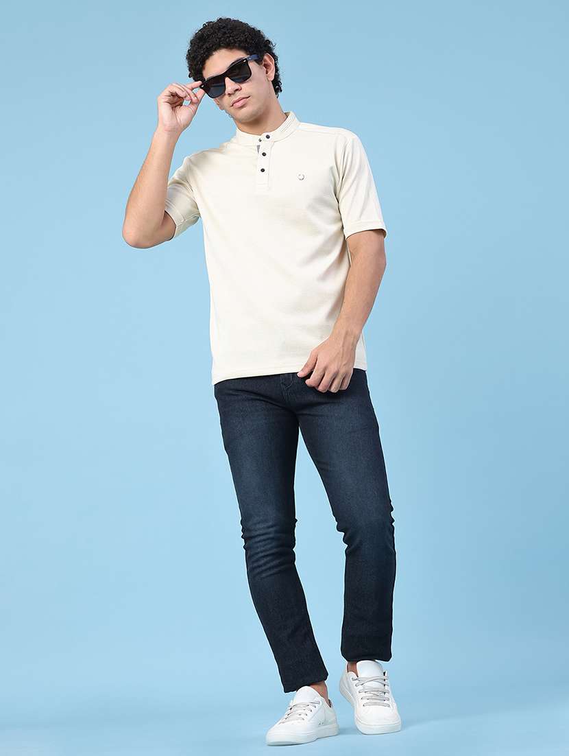 men solid short sleeves regular fit t-shirt - 22293676 -  Standard Image - 5