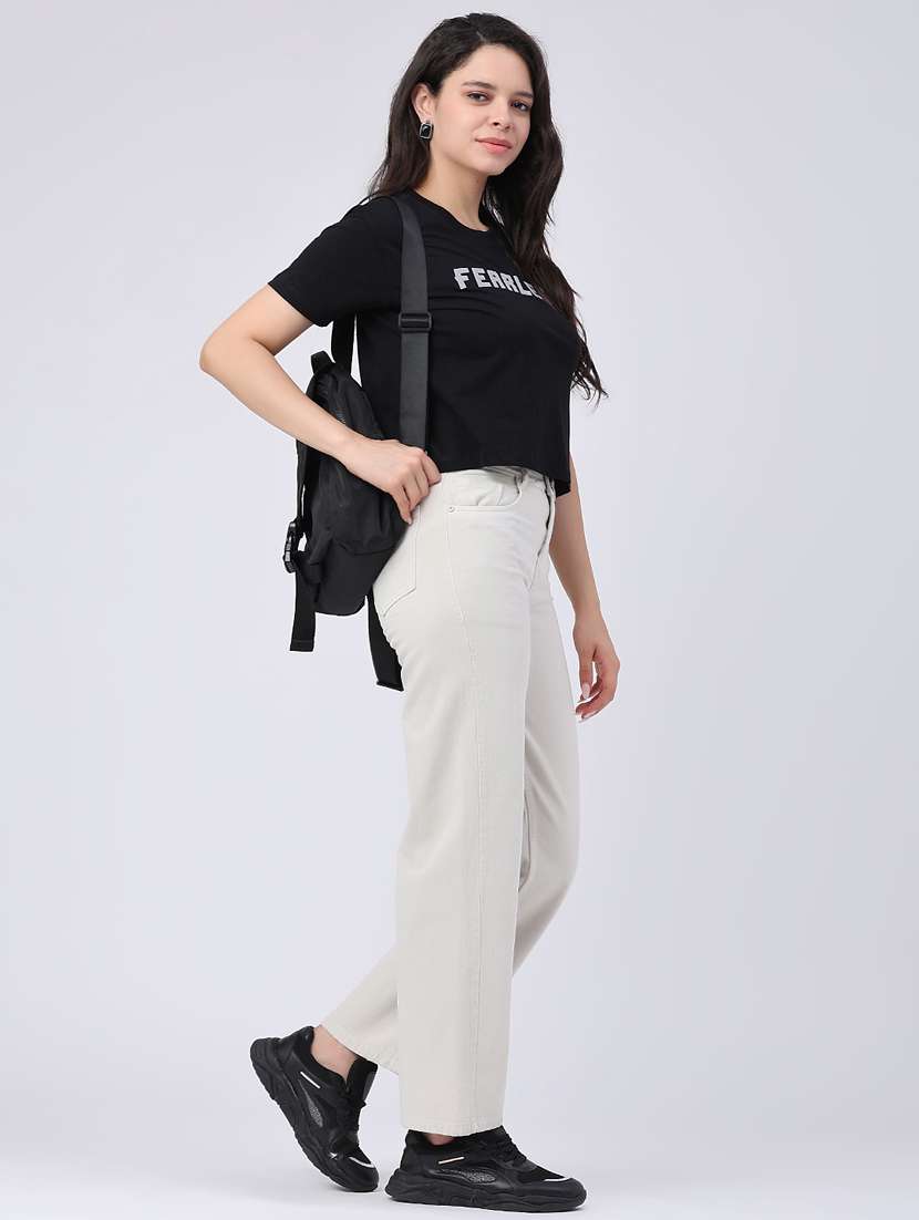 omen solid high rise straight fit jeans - 22293707 -  Standard Image - 5