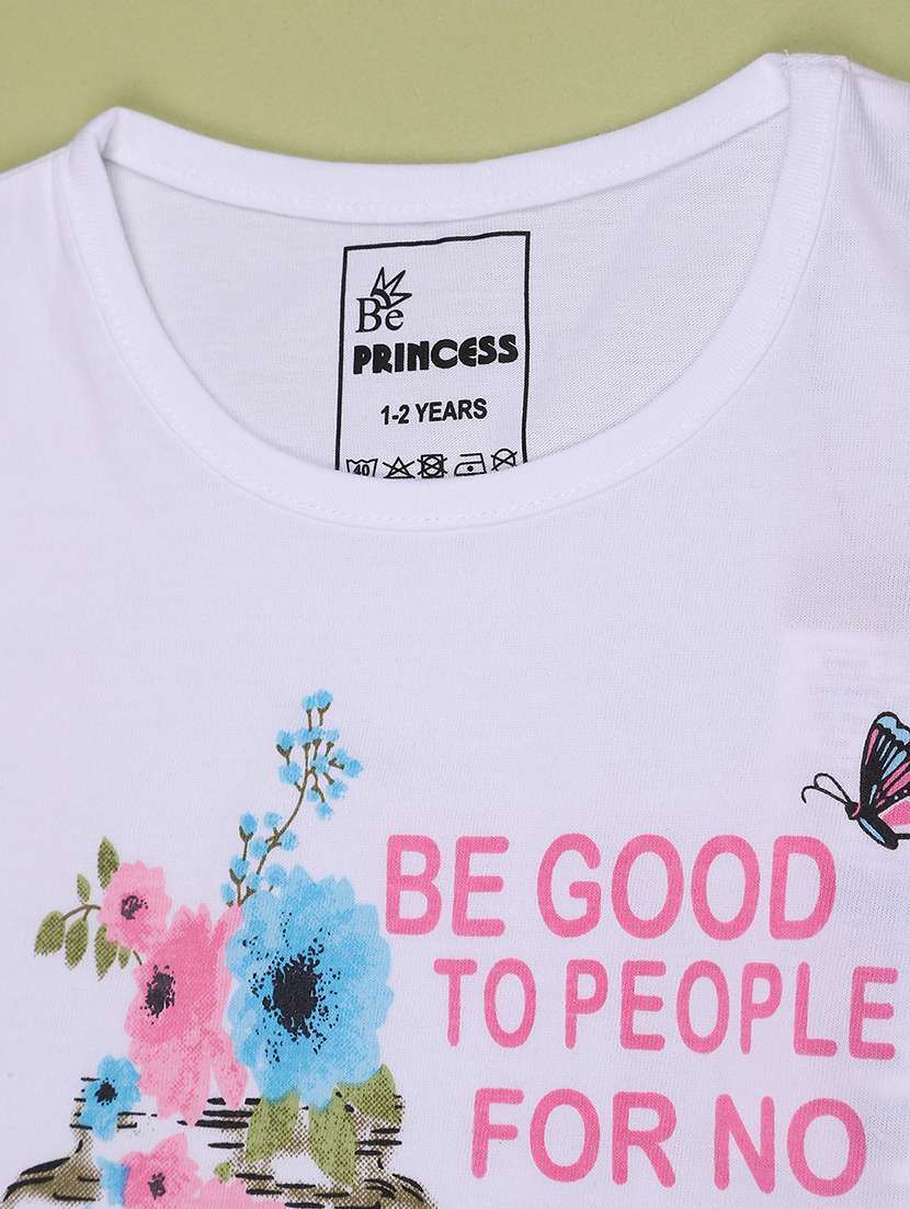 girls printed round neck top and shorts set - 22293739 -  Standard Image - 3
