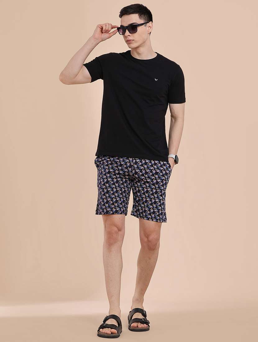 men printed mid rise regular fit shorts - 22293765 -  Standard Image - 5