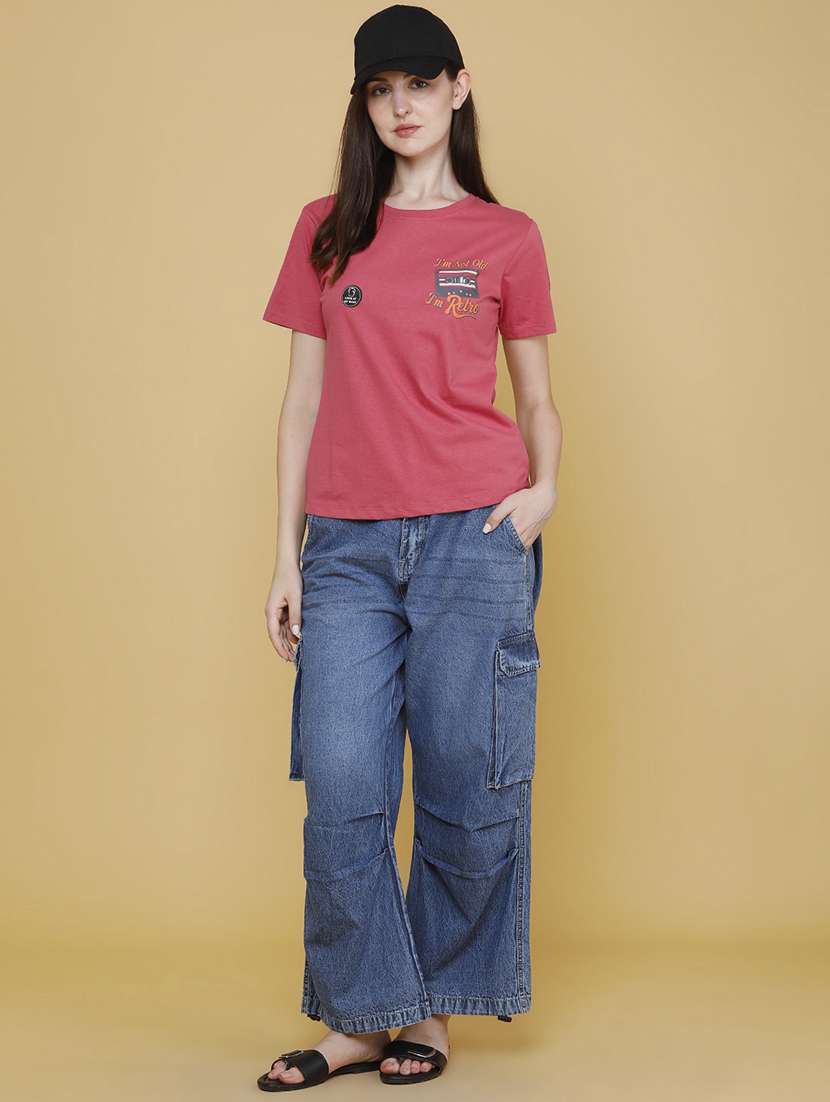 women printed short sleeves regular fit t-shirt - 22293845 -  Standard Image - 5