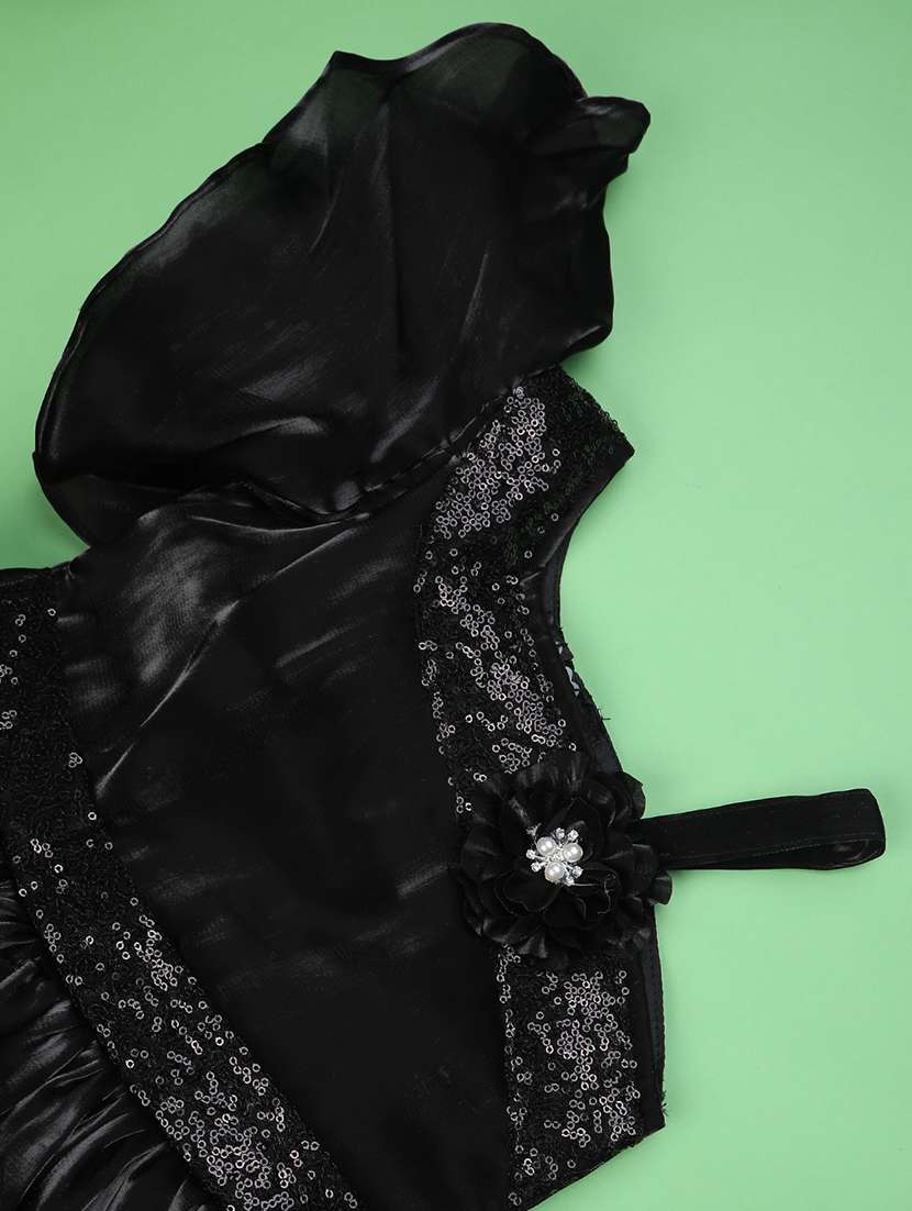 girls self designed sleeveless flared frock - 22293877 -  Standard Image - 3