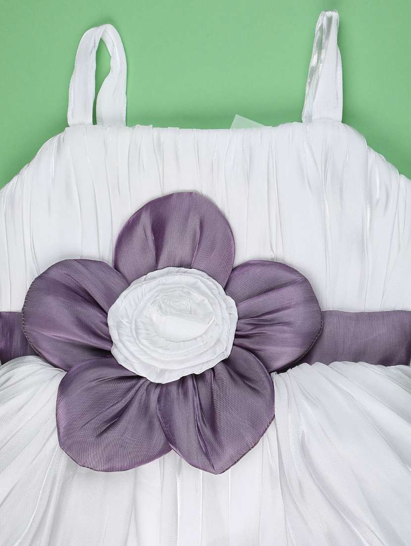 girls self designed sleeveless flared frock - 22293879 -  Standard Image - 3