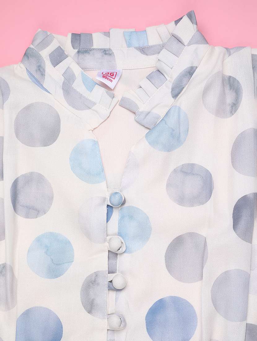 girls printed long sleeve tiered dress - 22294048 -  Standard Image - 3