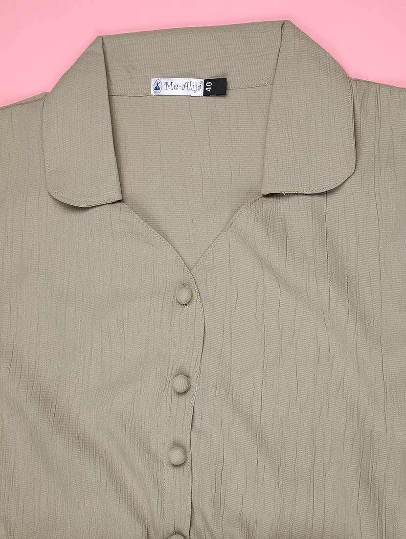 girls solid three quarter sleeve fit & flare dress - 22294069 -  Standard Image - 3