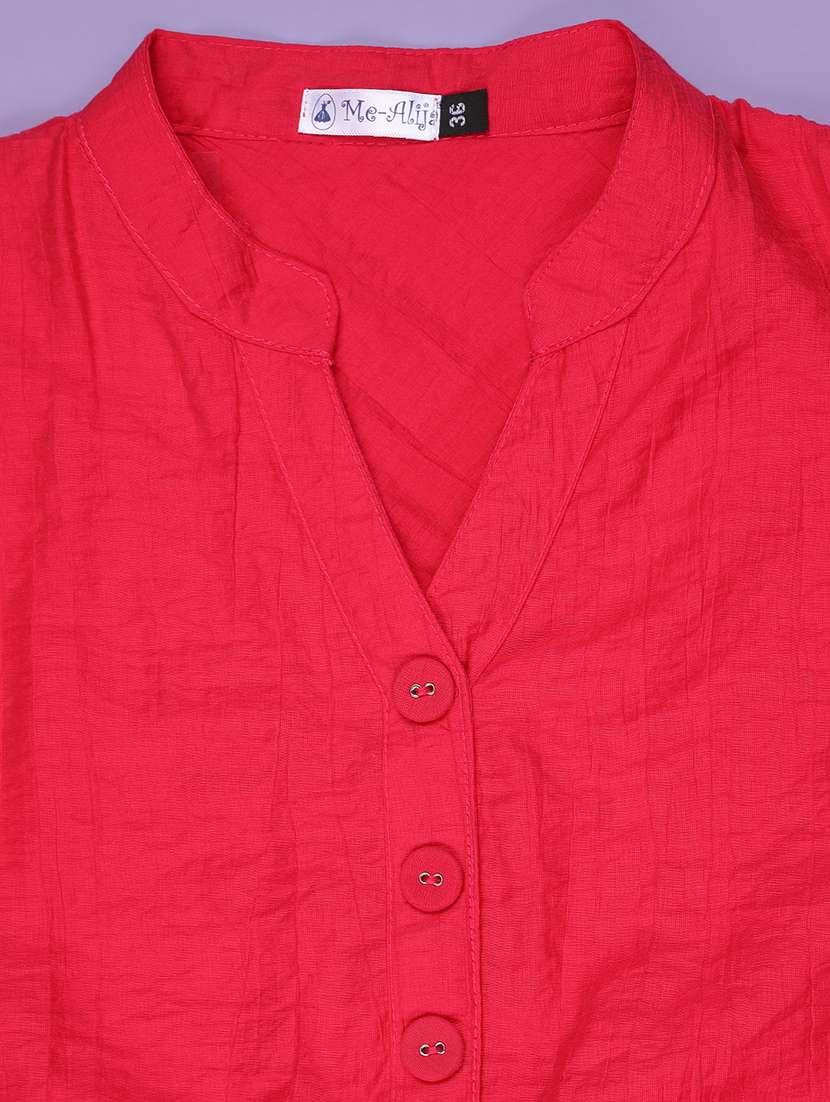 girls solid three quarter sleeve fit & flare dress - 22294079 -  Standard Image - 3