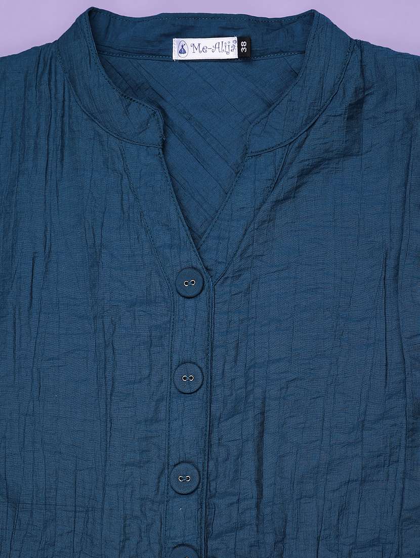 girls solid three quarter sleeve fit & flare dress - 22294080 -  Standard Image - 3