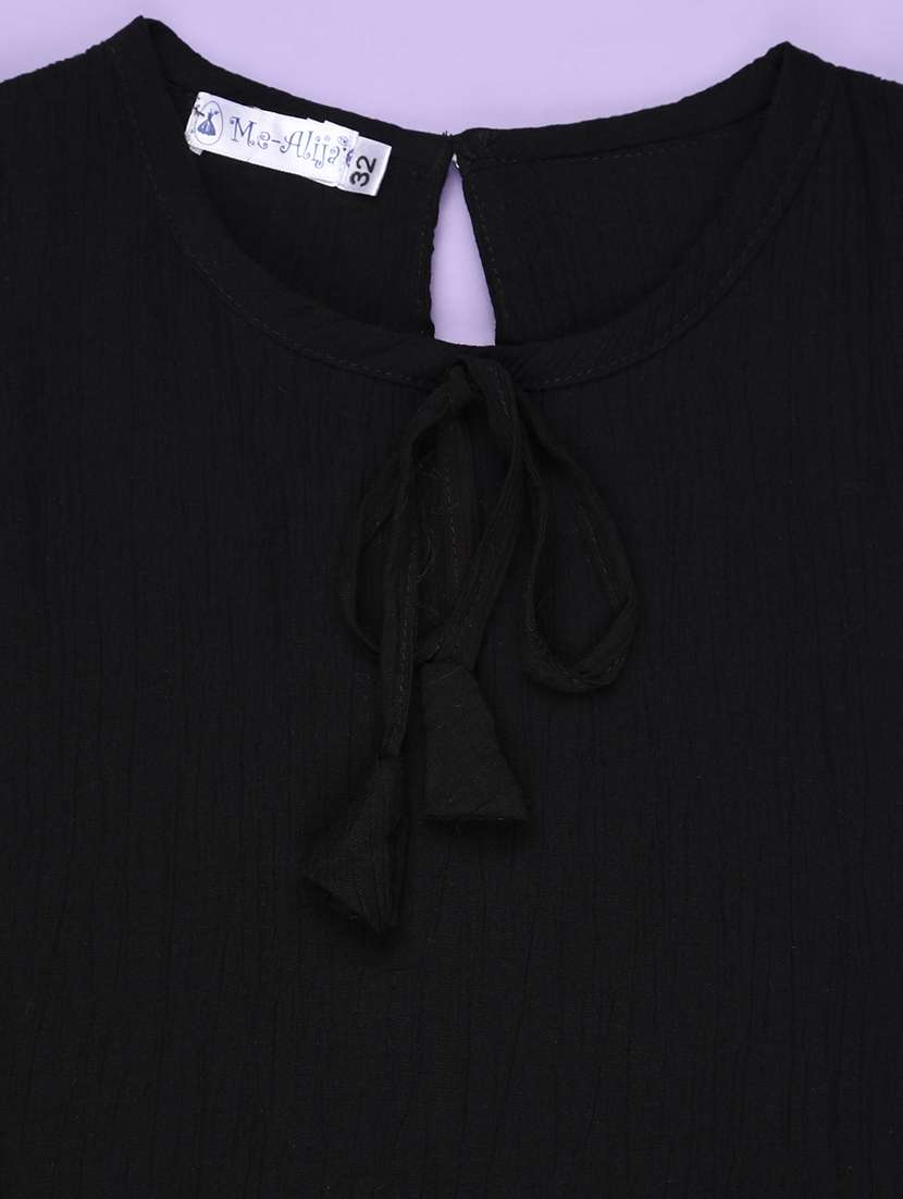 girls solid sleeveless fit & flare dress - 22294083 -  Standard Image - 3