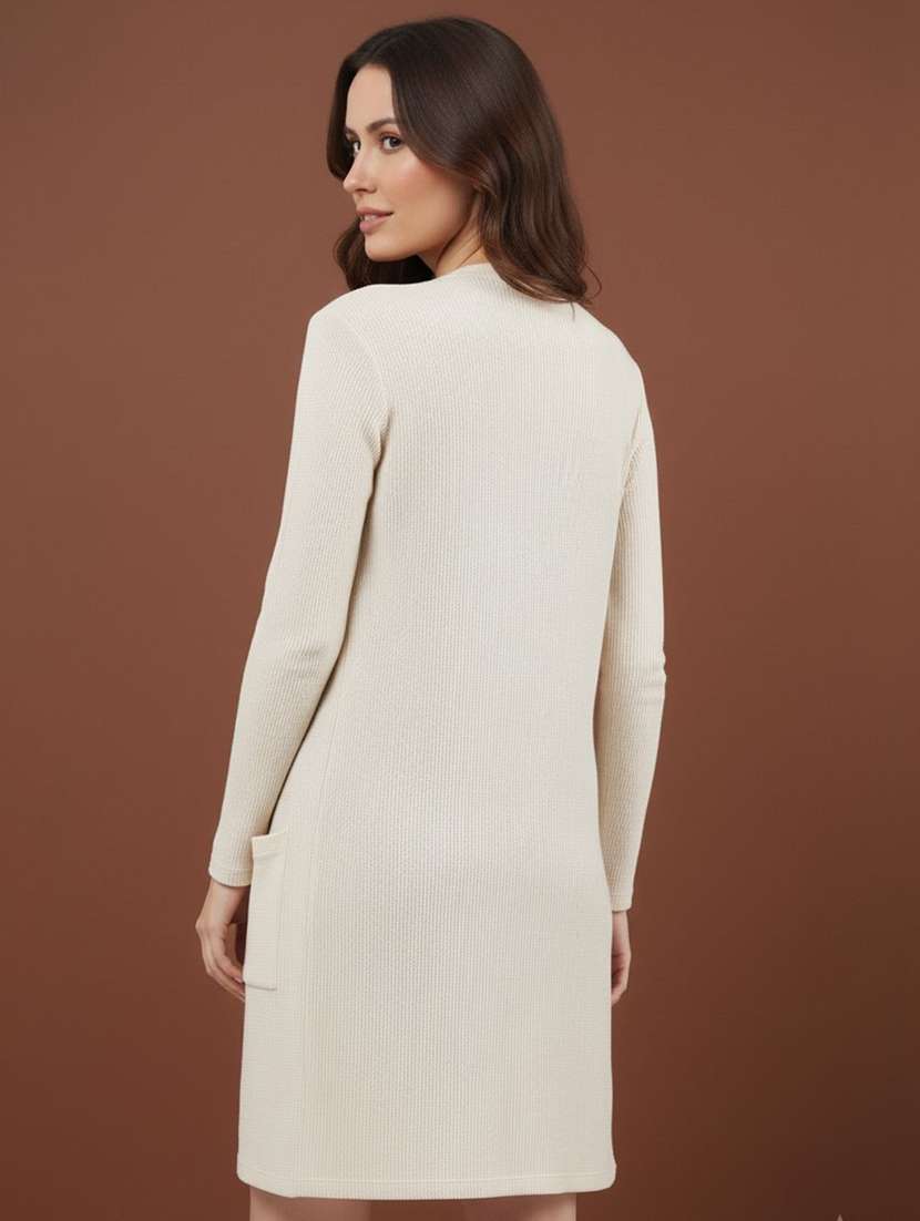 women solid full sleeve long shrug - 22294272 -  Standard Image - 3