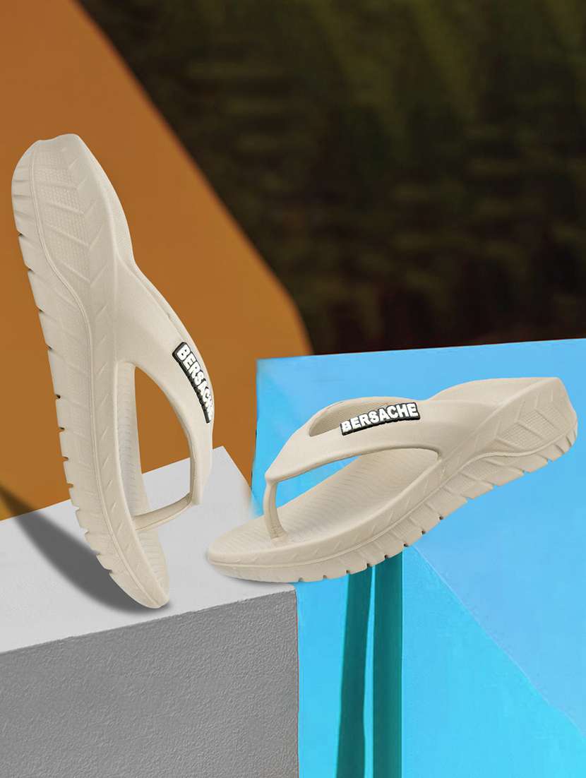 men solid toe seperator slipper