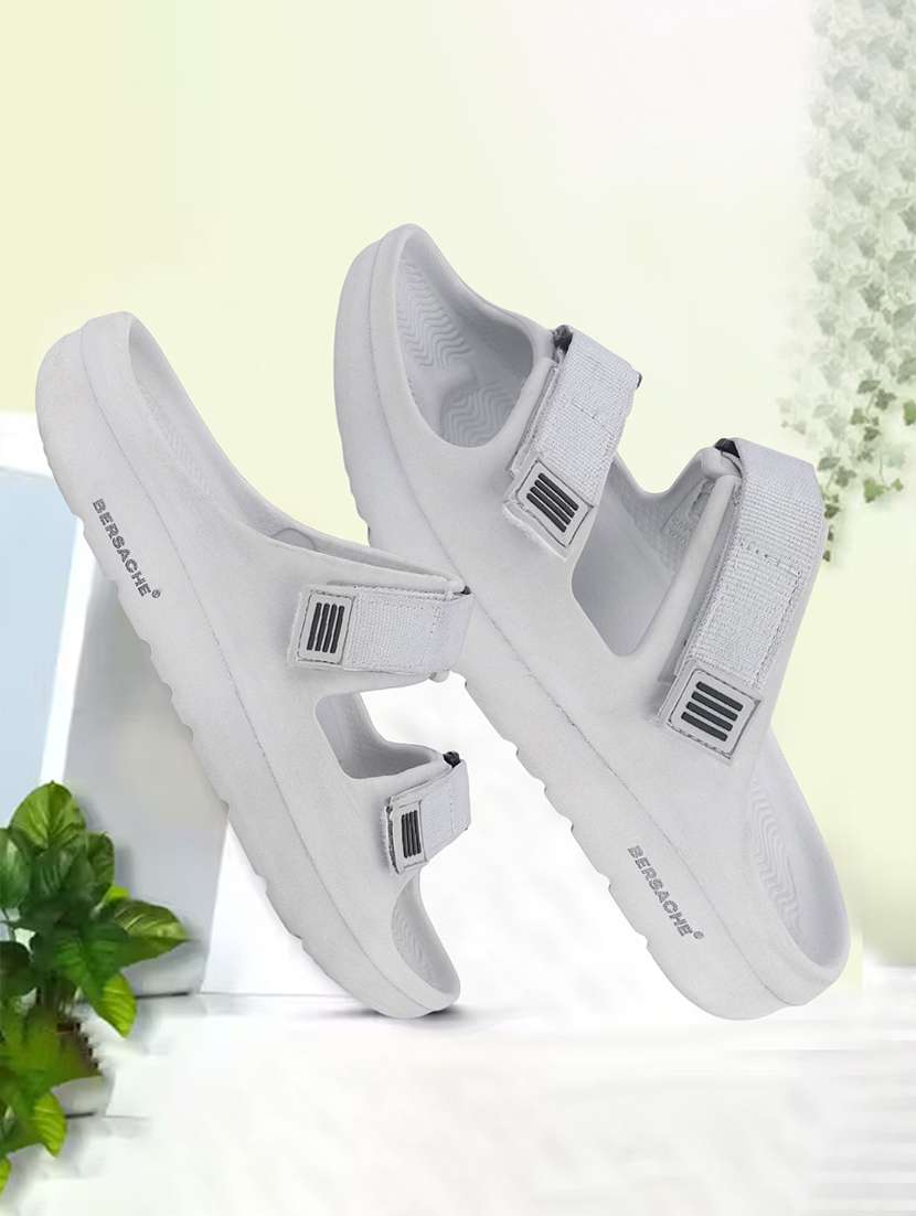 men solid slip on slider