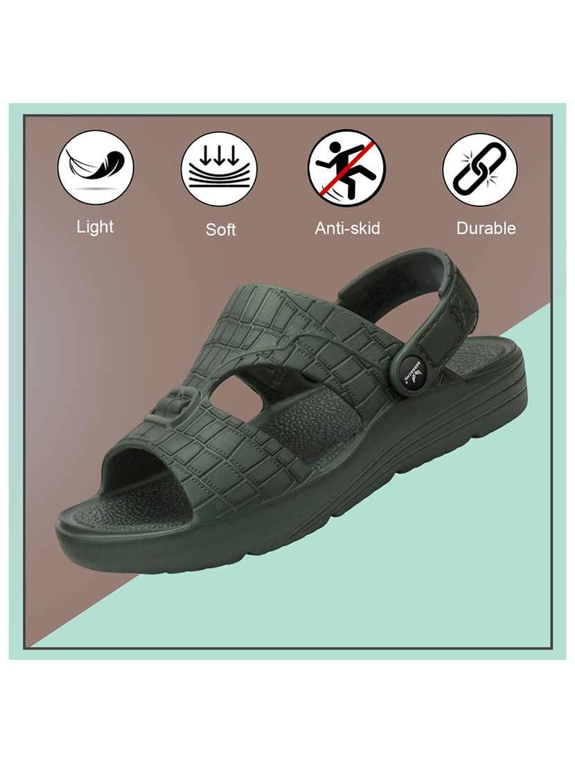 men textured slip on slider - 22294288 -  Standard Image - 3