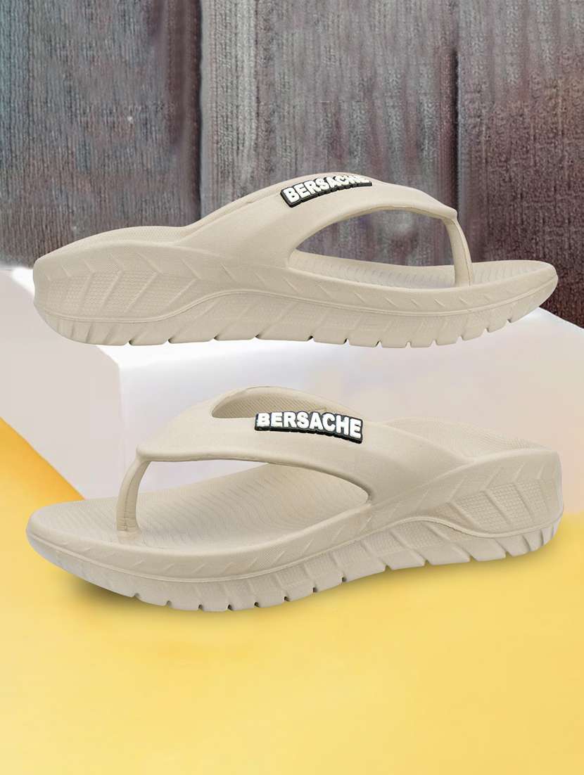 men solid toe seperator slipper