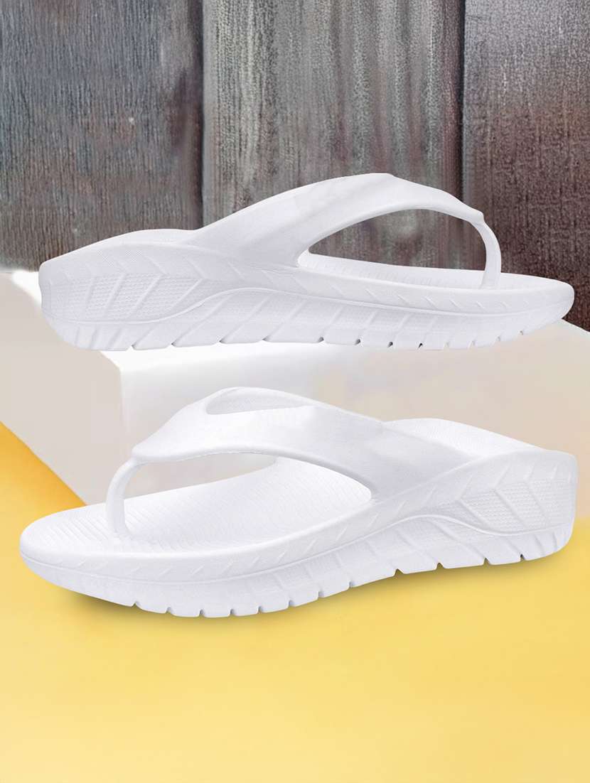 men solid toe seperator slipper