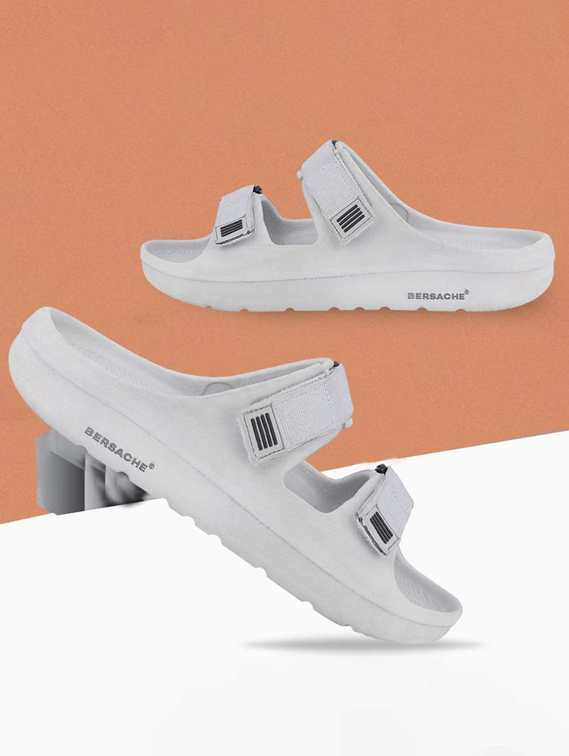men solid slip on slider