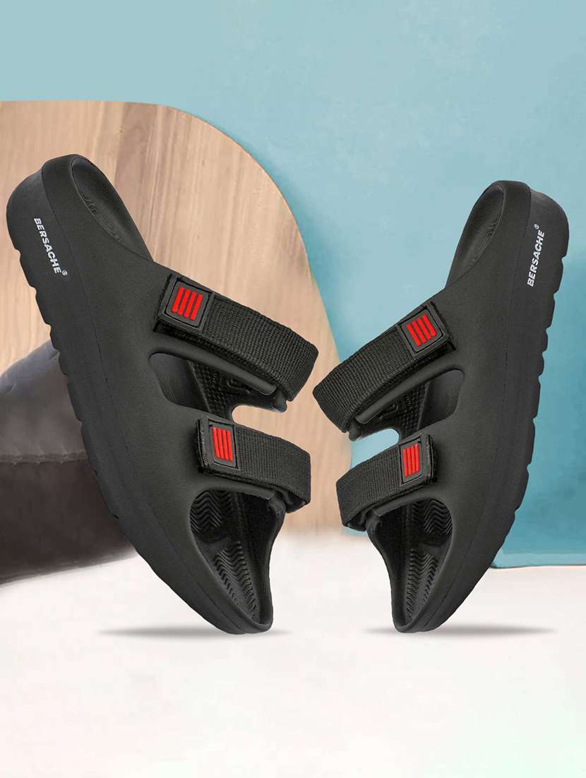 men solid slip on slider