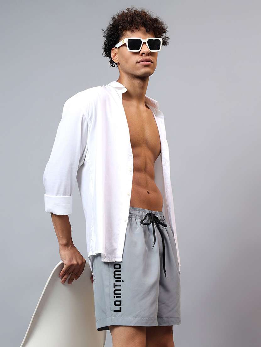 men typographic mid rise aquashorts bottomwear - 22294311 -  Standard Image - 3