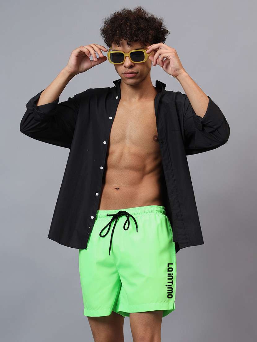 men typographic mid rise aquashorts bottomwear - 22294320 -  Standard Image - 3