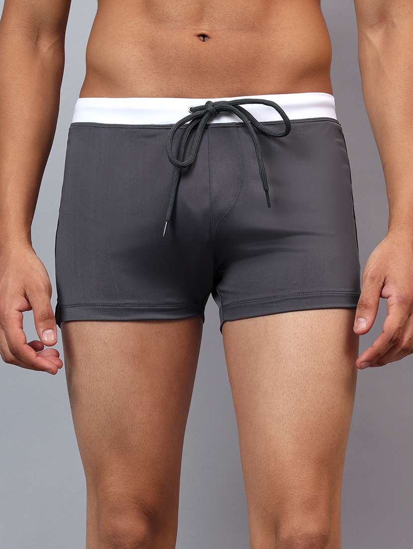 men solid swimwear trunks