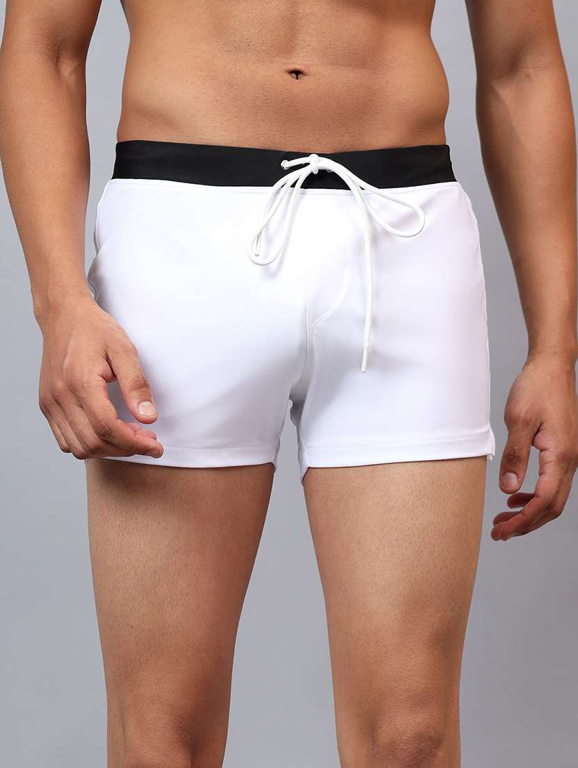 men solid swimwear trunks