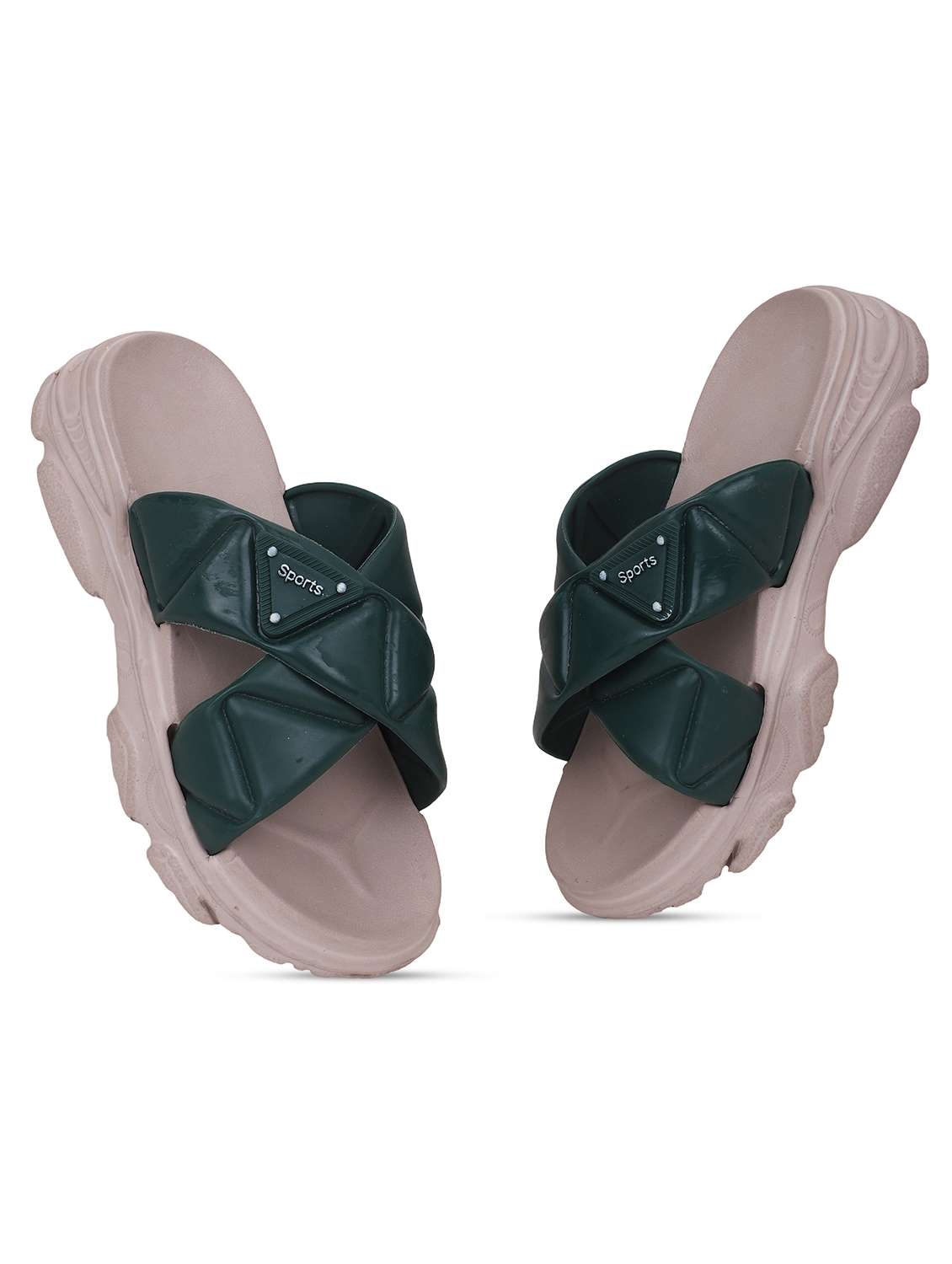 women solid slip on slides - 22294332 -  Standard Image - 3