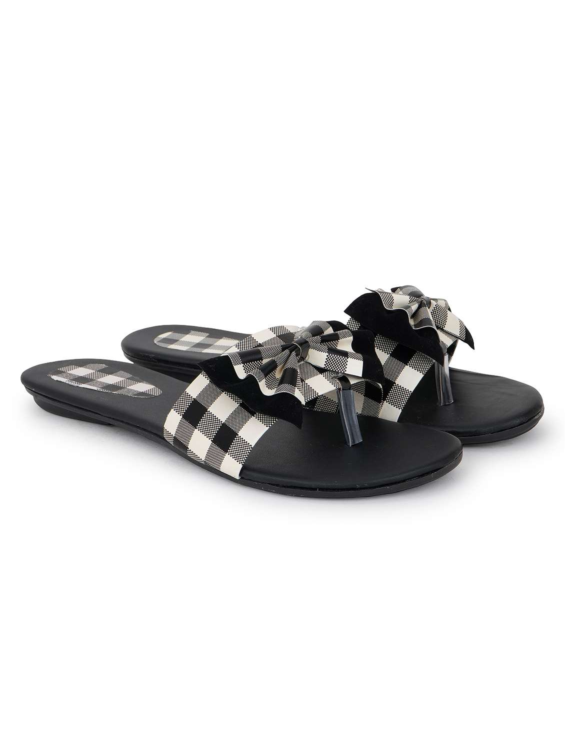 women slip on flat sandal