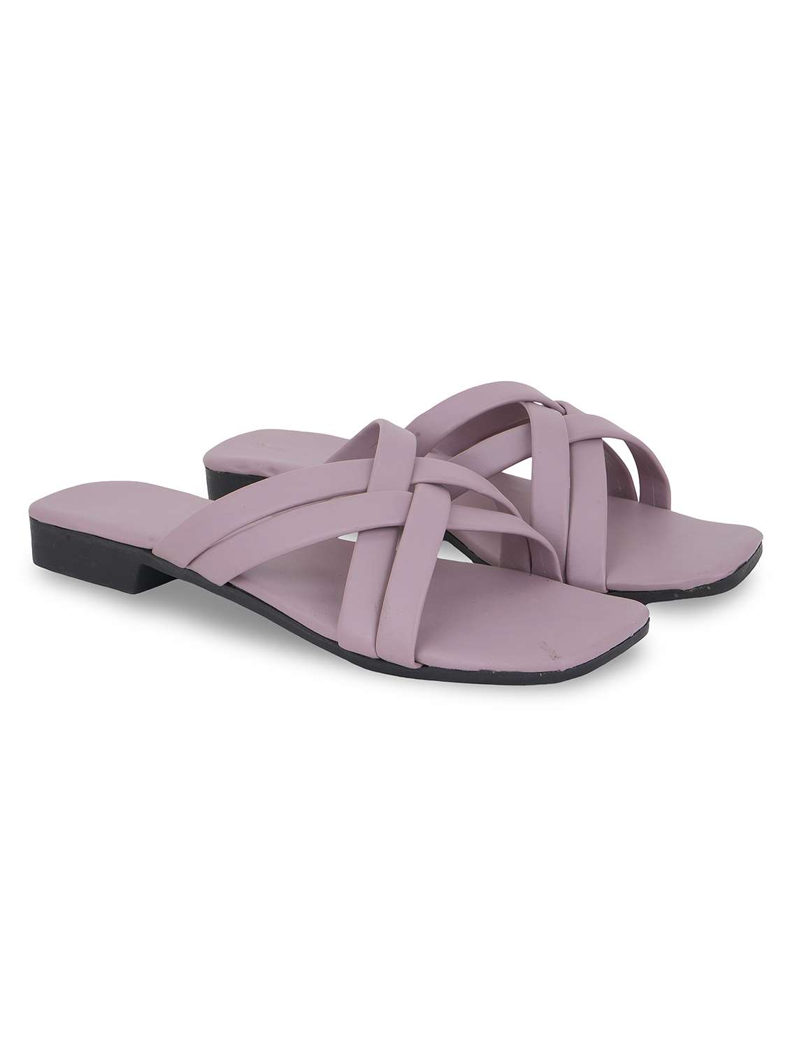 women slip on flat sandal