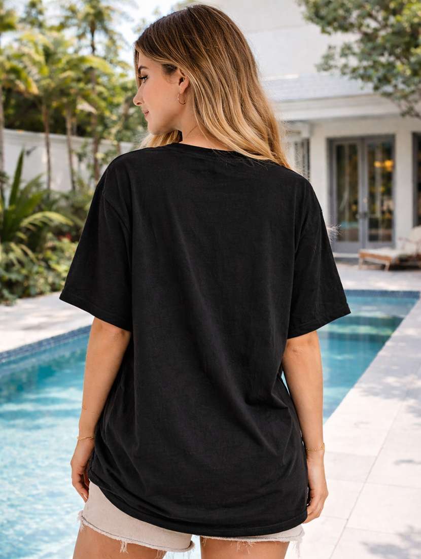 women pack of 2 printed oversized t-shirt - 22294863 -  Standard Image - 3