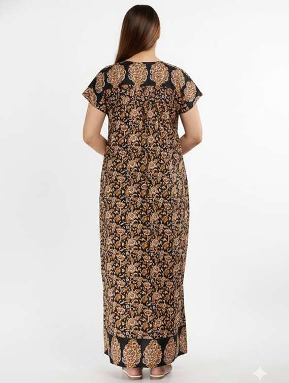 women printed short sleeve nighty - 22294892 -  Standard Image - 3