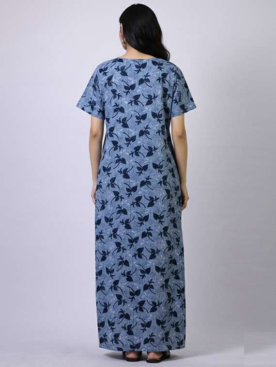 women printed short sleeve nighty - 22294895 -  Standard Image - 3