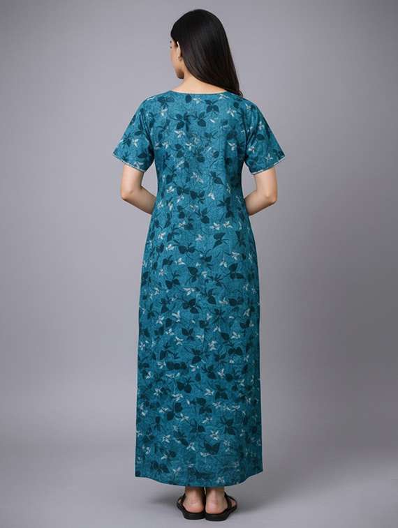 women printed short sleeve nighty - 22294897 -  Standard Image - 3