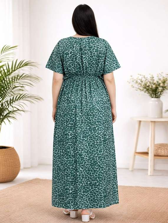 women printed short sleeve nighty - 22294928 -  Standard Image - 3