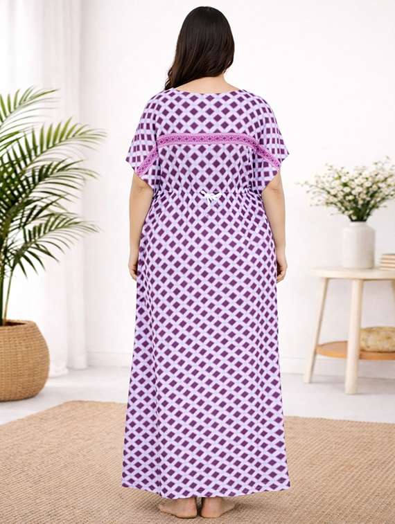 women printed short sleeve nighty - 22294929 -  Standard Image - 3