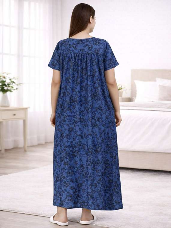 women printed short sleeve nighty - 22294960 -  Standard Image - 3