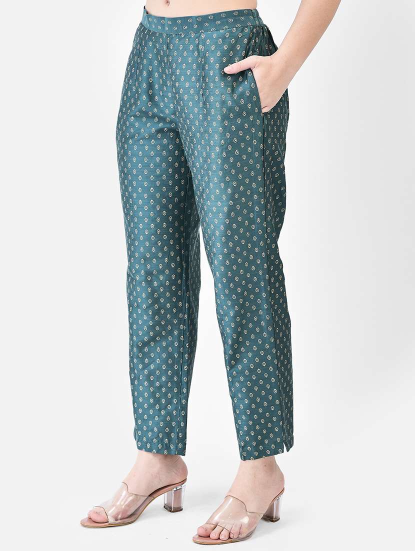 women printed three quarter sleeve ethnic co-ord set - 22294999 -  Standard Image - 5