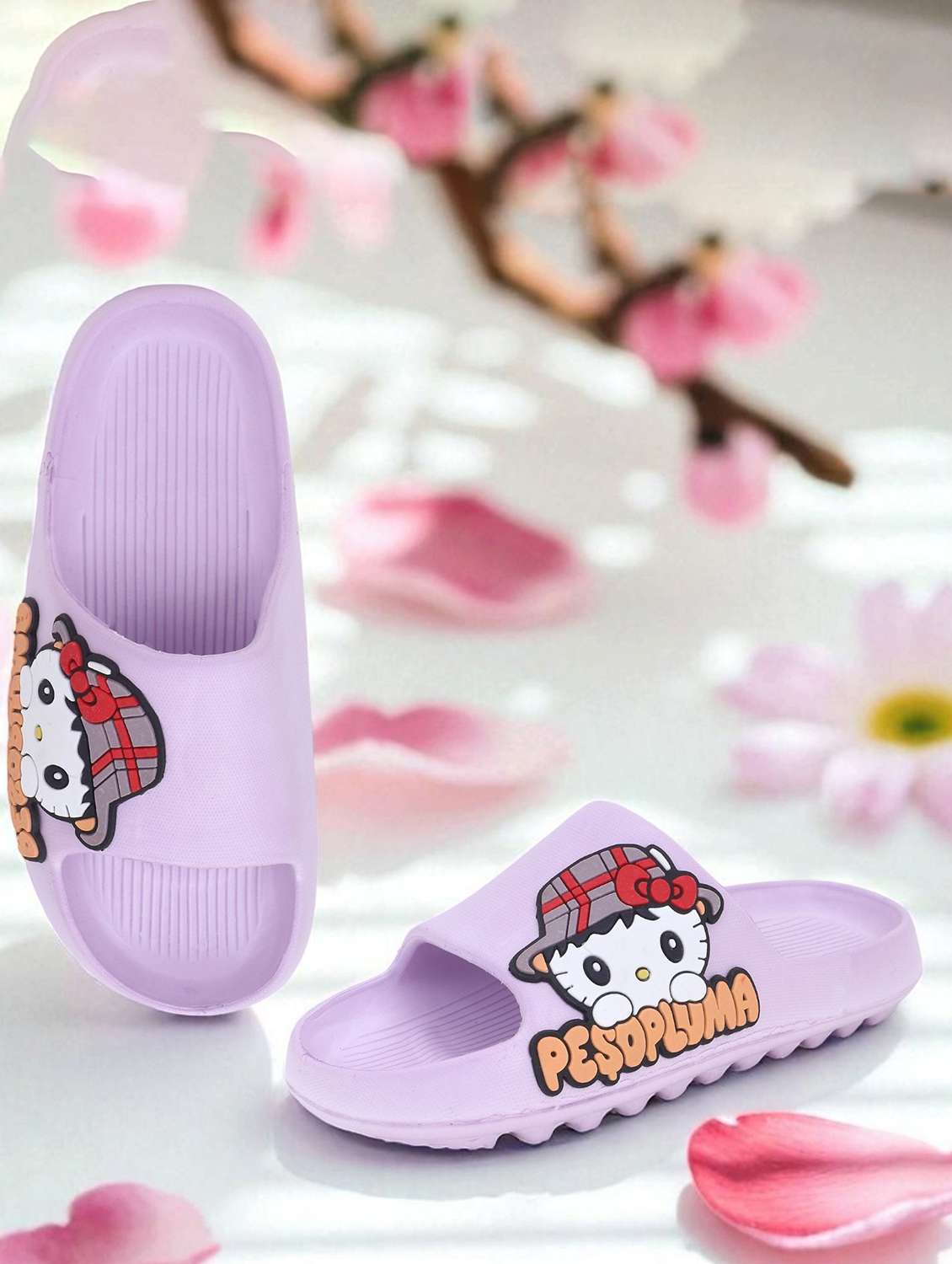 women printed slip on slides