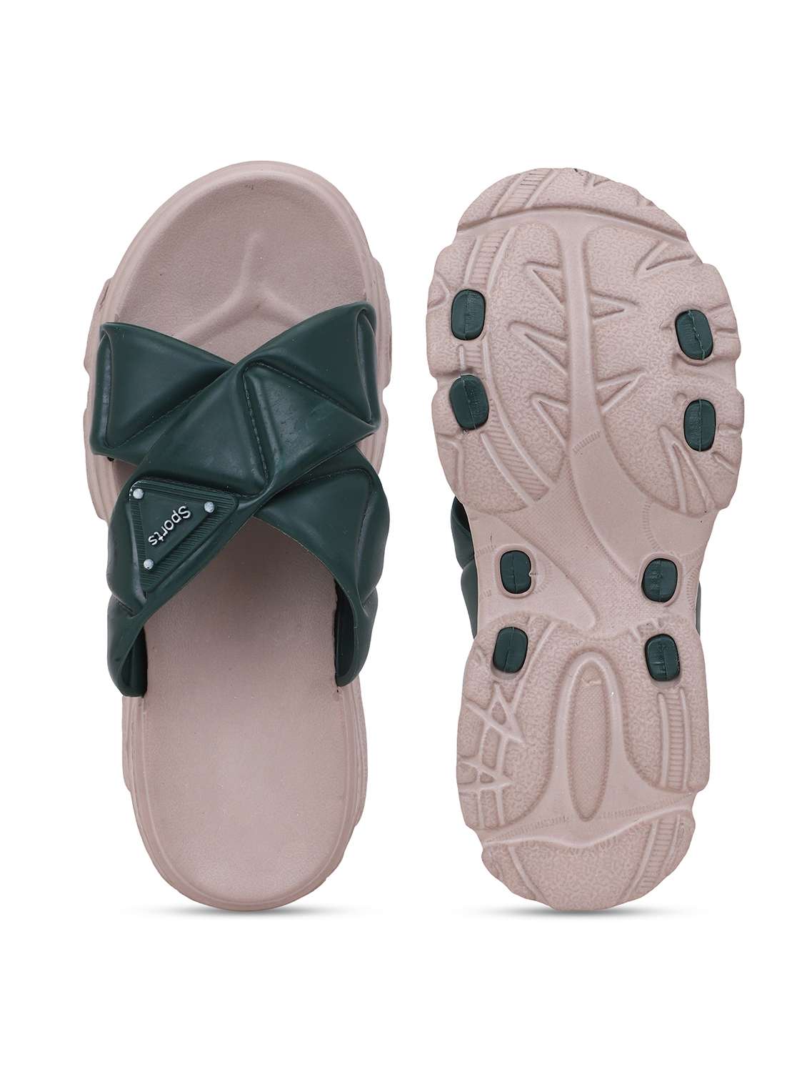 women solid slip on slides - 22295037 -  Standard Image - 5