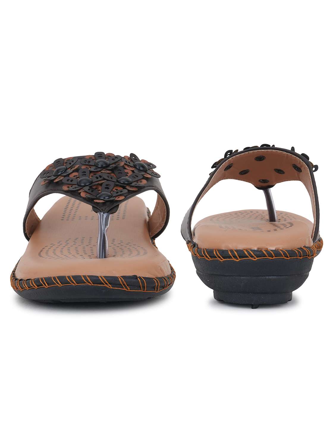 women black slip on flat sandal - 22295042 -  Standard Image - 3