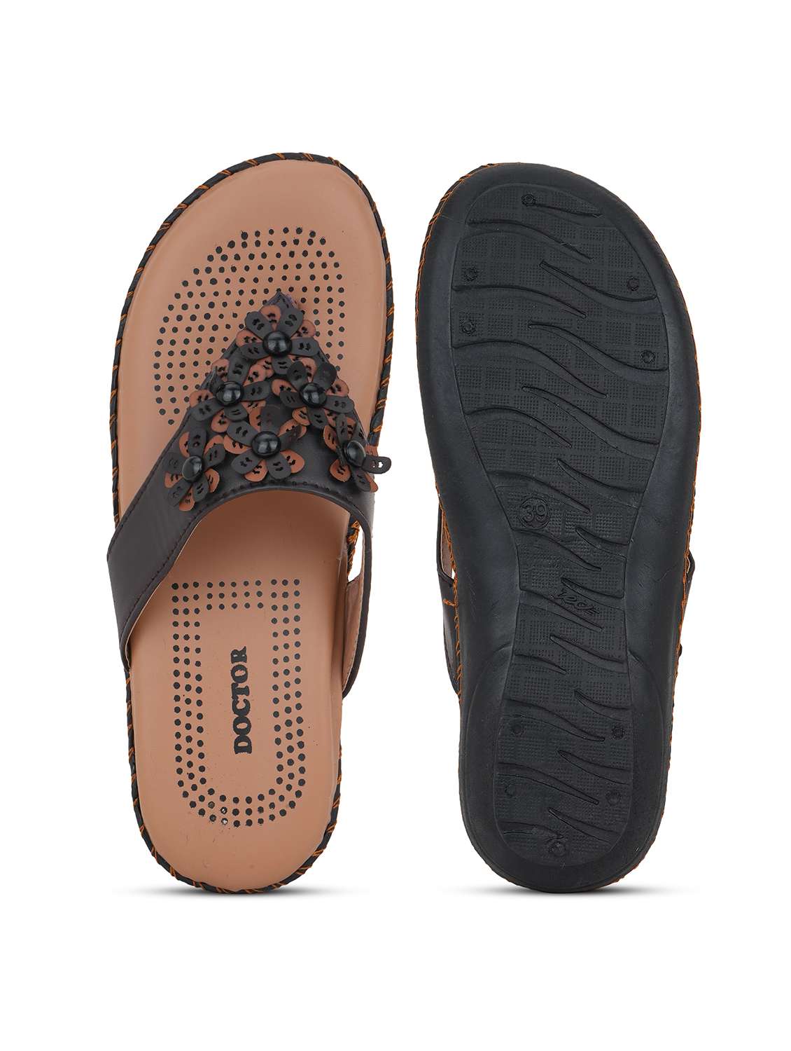 women black slip on flat sandal - 22295042 -  Standard Image - 5