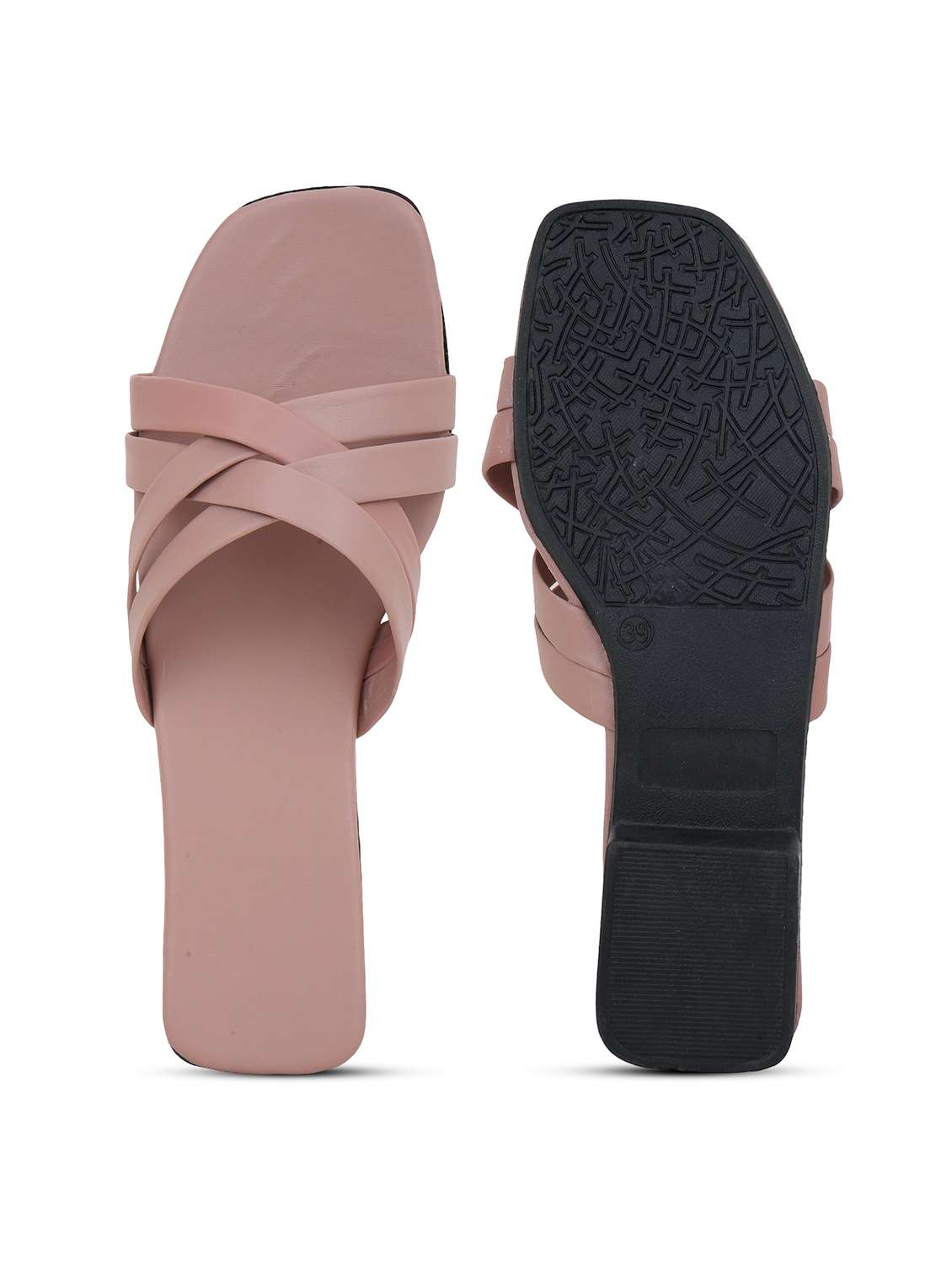 women solid slip on flat sandal - 22295052 -  Standard Image - 5
