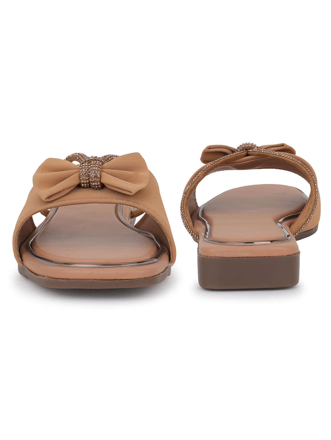 women solid slip on flat sandal - 22295057 -  Standard Image - 3