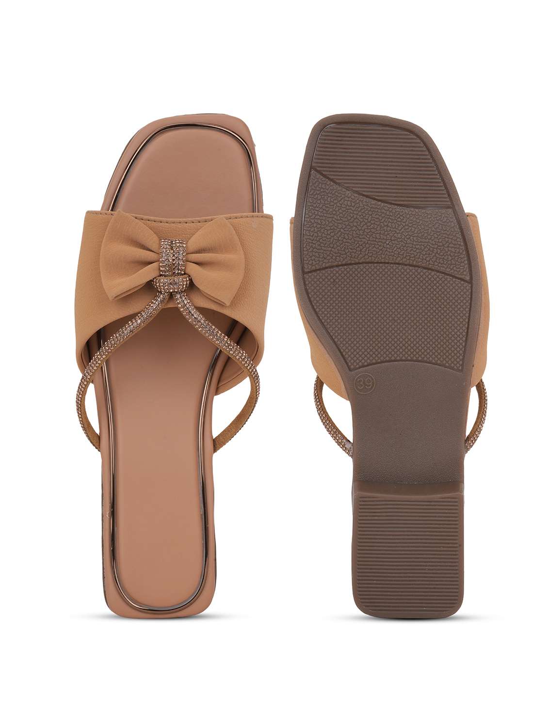 women solid slip on flat sandal - 22295057 -  Standard Image - 5