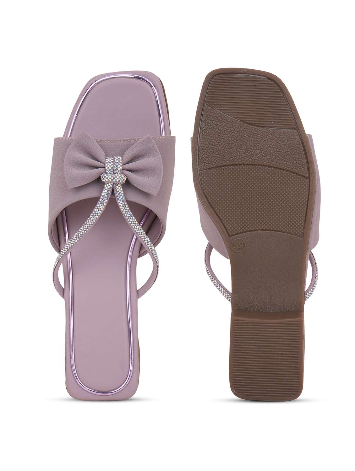 women solid slip on flat sandal - 22295059 -  Standard Image - 5