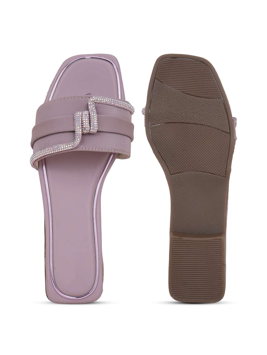 women solid slip on flat sandal - 22295062 -  Standard Image - 5