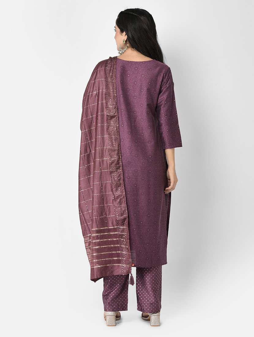women printed three quarter sleeve straight kurta - 22295076 -  Standard Image - 3